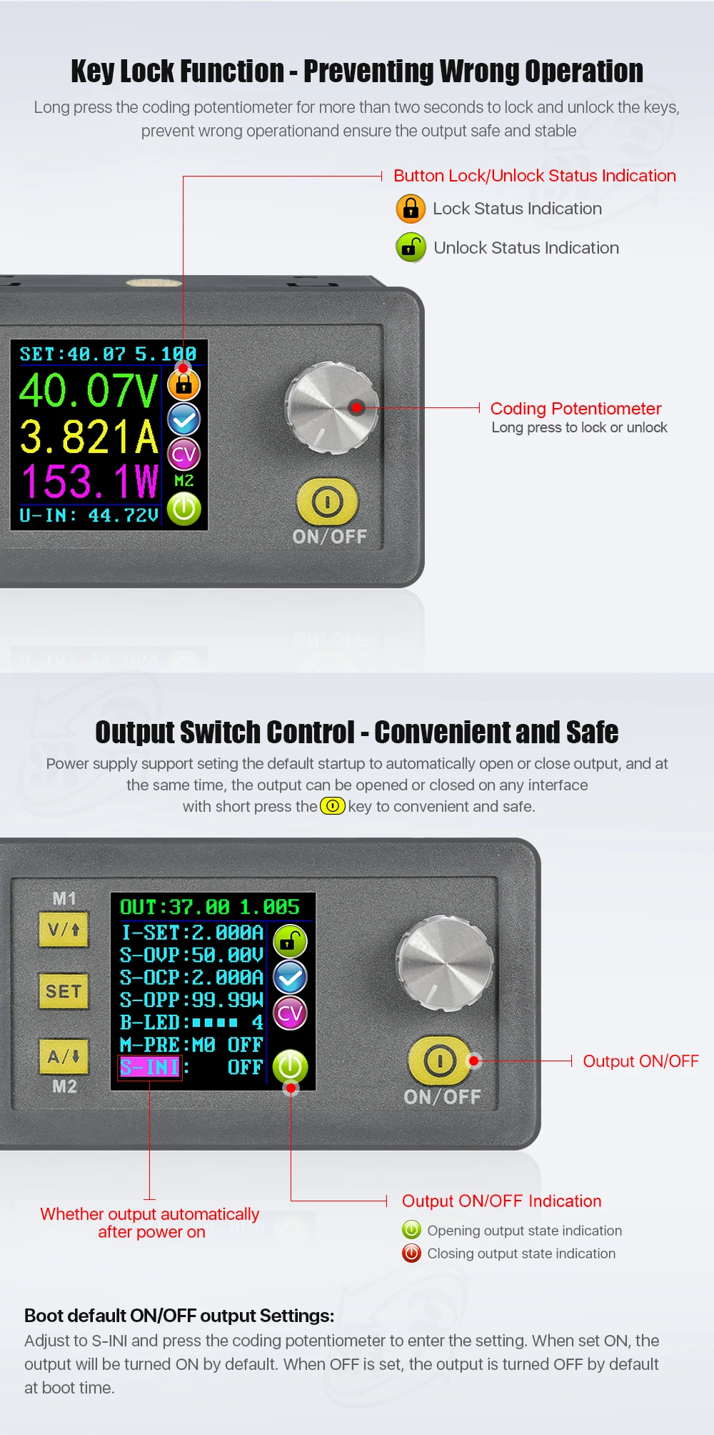 DPH5005 50V 5A buck-boost Digital Programmable Power Supply Module DPH5005 50V 5A buck-boost Digital Programmable Power Supply Module