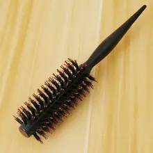 Портативная расческа для волос, круглая Антистатическая кудрявая щетка, натуральная щетина, деревянная ручка, расческа для укладки волос, для салона, для дома, для волос, для платья, инструменты