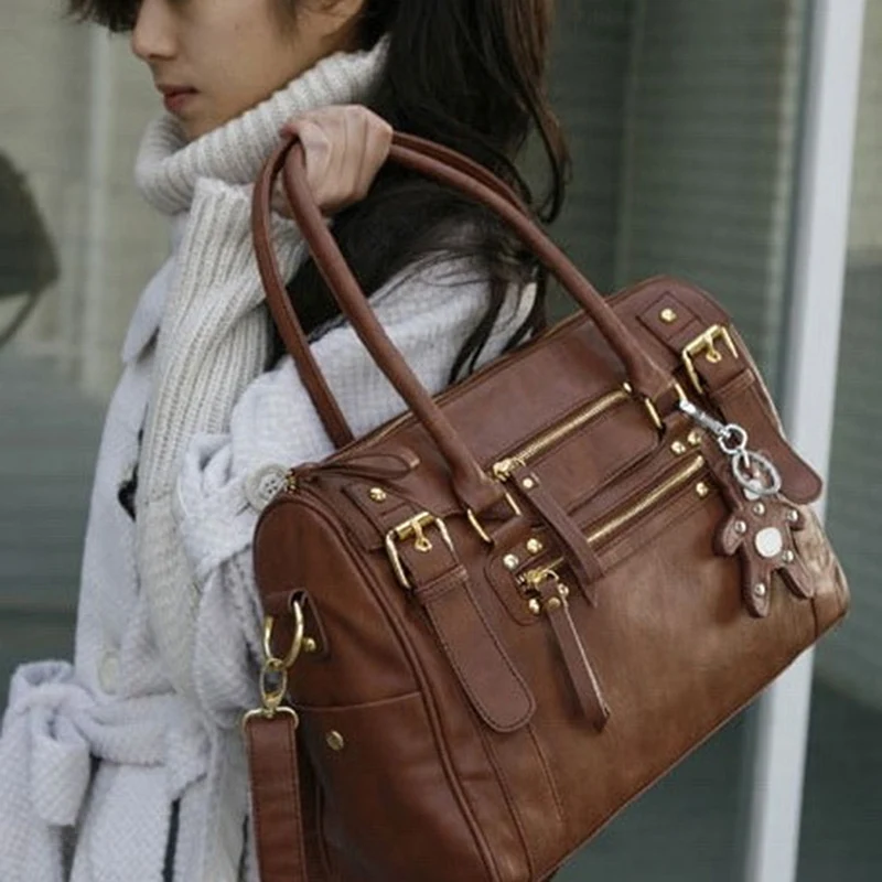 Винтажная Повседневная Сумка-тоут с ремнем медведя, женская сумка через плечо, сумка-мессенджер, роскошные сумки, женские сумки, дизайнерские, высокое качество