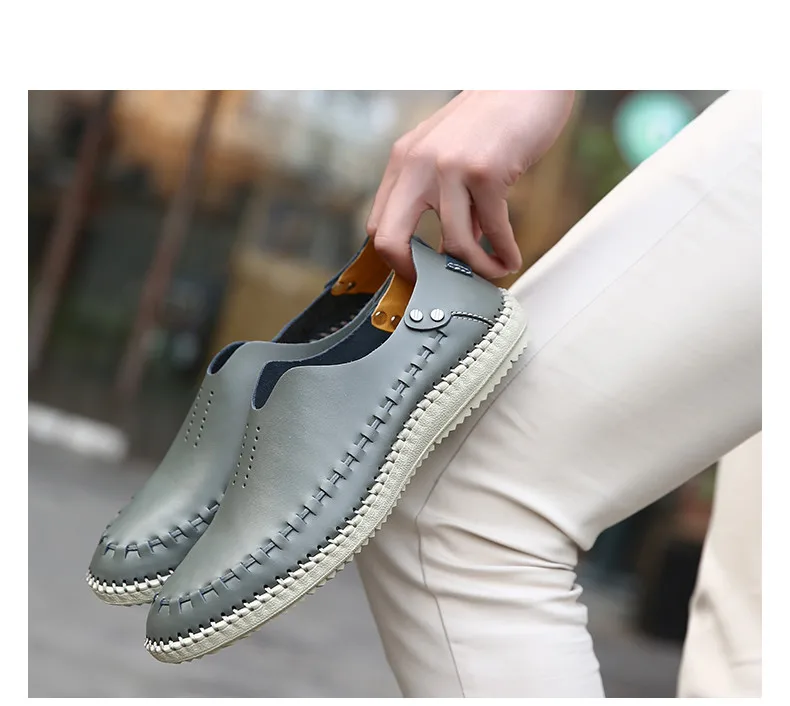 MIXIDELAI/Новая летняя повседневная обувь; мужские лоферы из натуральной кожи; Мокасины Мужчины вождения; обувь высокого качества на плоской подошве для мужчин; размеры 38-46