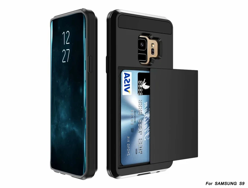 Для samsung Galaxy S10e S9 S8 Note 10 Plus чехол-кошелек с отделением для кредитных карт PC чехол для S6 S7 Edge TPU Защитный противоударный чехол