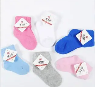 Лидер продаж, 6 цветов на выбор, детские носки из чистого хлопка для маленьких мальчиков и девочек 1-3 лет, 6 пара/лот