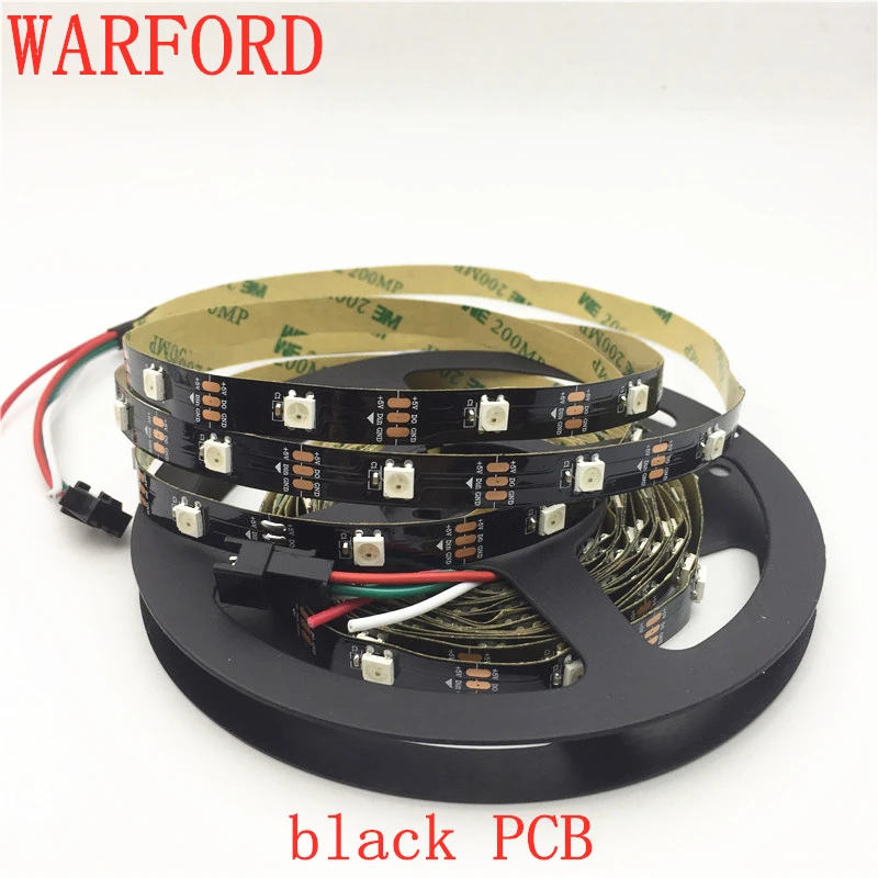 DC5V WS2812B 30/60/74/96/144 пикселей/светодиодов/m Smart led пикселей полосы черный/белый