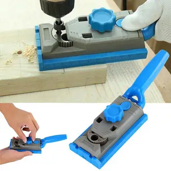 

Durable Mini Hole Drilling Guide Carpentry Woodworking Locator Tool with Handle