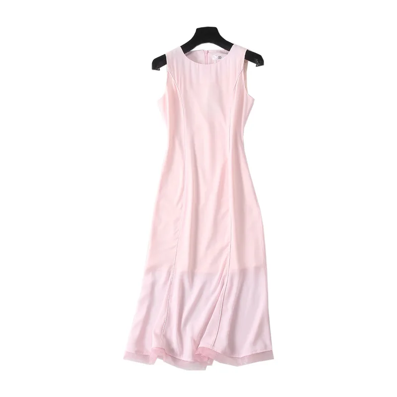 

2019 spring and summer new women's sleeveless waist irregular fishtail slim dress dress