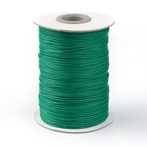 1,0 мм корейский вощеный полиэфирный шнур нить для плетения ожерелья браслет ювелирные изделия DIY Черный Зеленый Бирюзовый верблюд около 93 ярдов/рулон - Цвет: Green