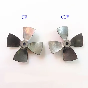 

1PC Bait Boat Four-blade Propeller 55mm Diameter Metal Propellers 4mm Hole Pitch Props/Paddle for DIY RC Boat Models Connector