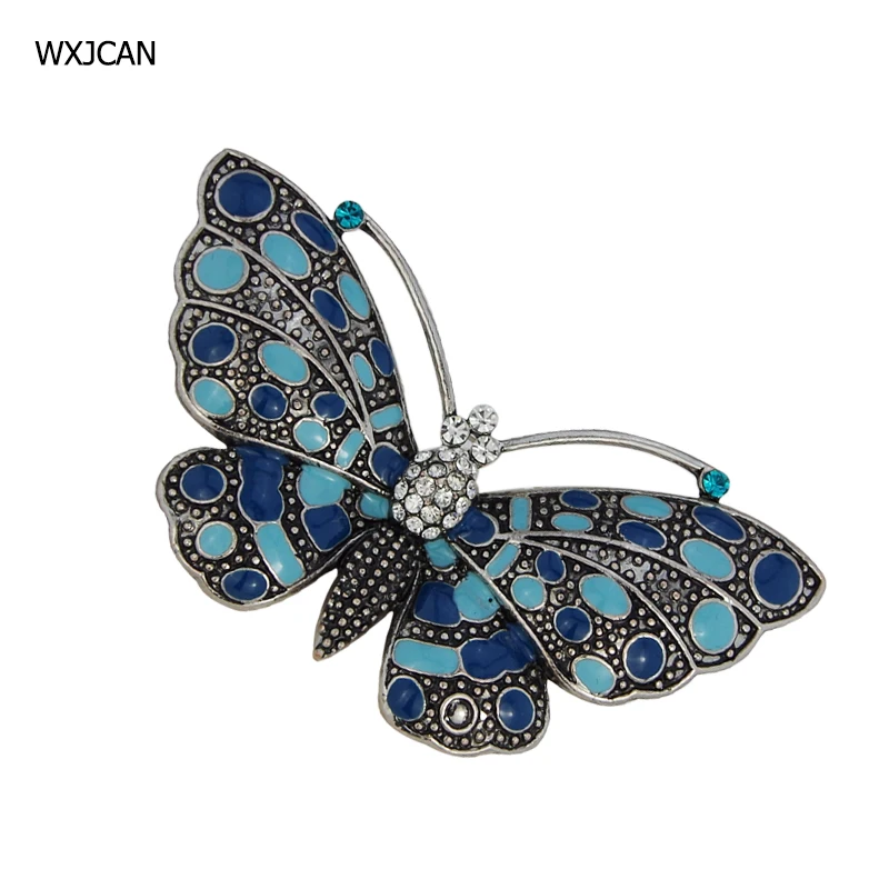 

WXJCAN 2 Styles fashion enamel butterfly brooch Wedding corsage women hats suit brooches B5032