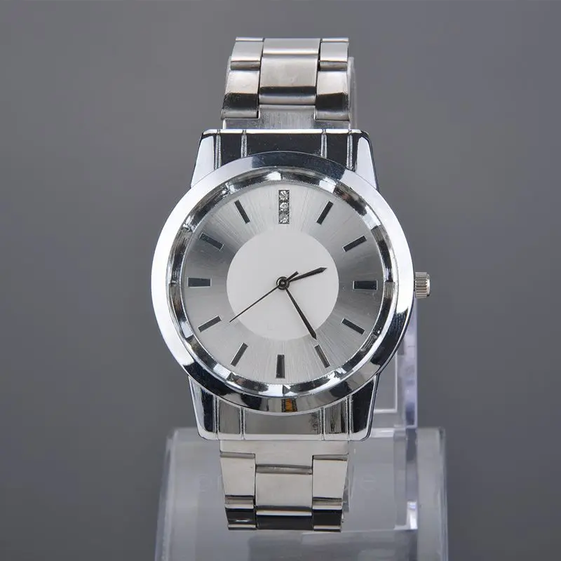 Fashion Men Round Stainless Steel Band Rhinestones Quartz Wrist Watches Rhinestones Couple Watches Timepieces for Lovers Fashion Men Round Stainless Steel Band Rhinestones Quartz Wrist Watches Rhinestones Couple Watches Timepieces for Lovers