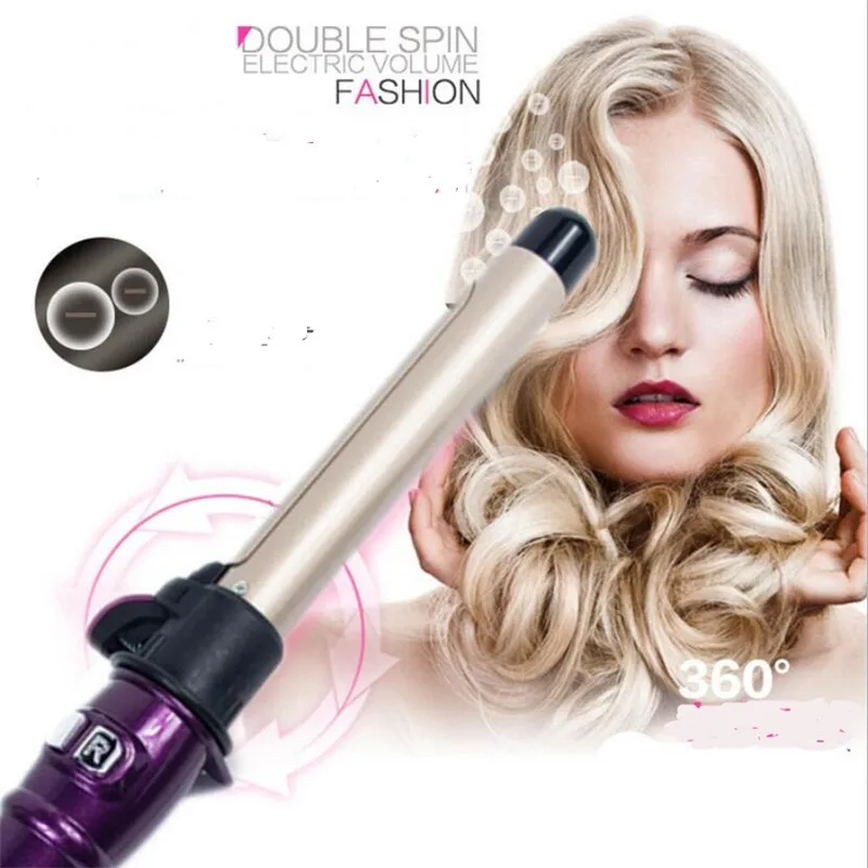 Professional Electric Auto Rotary Curling Iron Wand Simply Magic Hair Curler Ionic Styling Wave Automatic Rotating Roller Tongs new 3 sizes automatic electric rotating turntable jewelry organizer display max load 20kg photography stand 360 degree holder