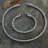 Lanseis-pulsera de cuello Torc con cabeza de Lobo, anillo de cuello Ragnar hecho a mano, alambre trenzado de latón pesado, 1 Uds. ► Foto 2/6
