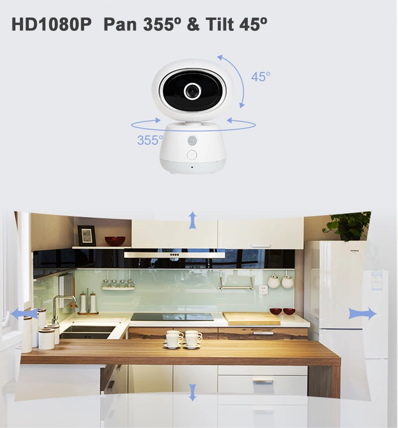 IP камера Hebeiros Беспроводная с поддержкой Wi Fi 1080P|Радионяни| |