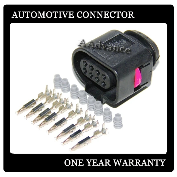 1J0973714 Door Latch Plug Electric Connector 8 Pin With Rubber Seals