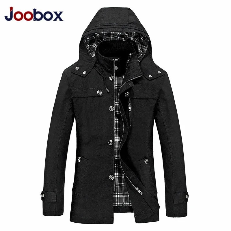 JOOBOX 2018 New hoodies long trench coat men clothing Quality male ...