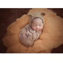 2 шт. в партии пушистая шерсть фетр Флисовое одеяло наполнитель корзины писака слои фон реквизит для фотографии новорожденных Baby Shower подарок