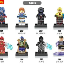 GUSUG 80 шт. X0119 DC супер герои черный флэш атом Бейн Аркхэм рыцарь строительные блоки детские игрушки