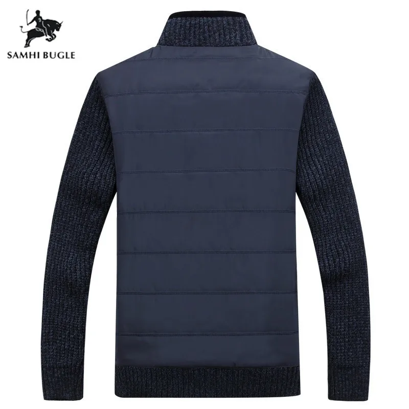 Online Strickjacke Männer Pullover 2019 Neue Ankunft Winter Männer Pullover Stehen Kragen Jacke Military Armee Grün Strickjacke Männlichen Dicke Fleece