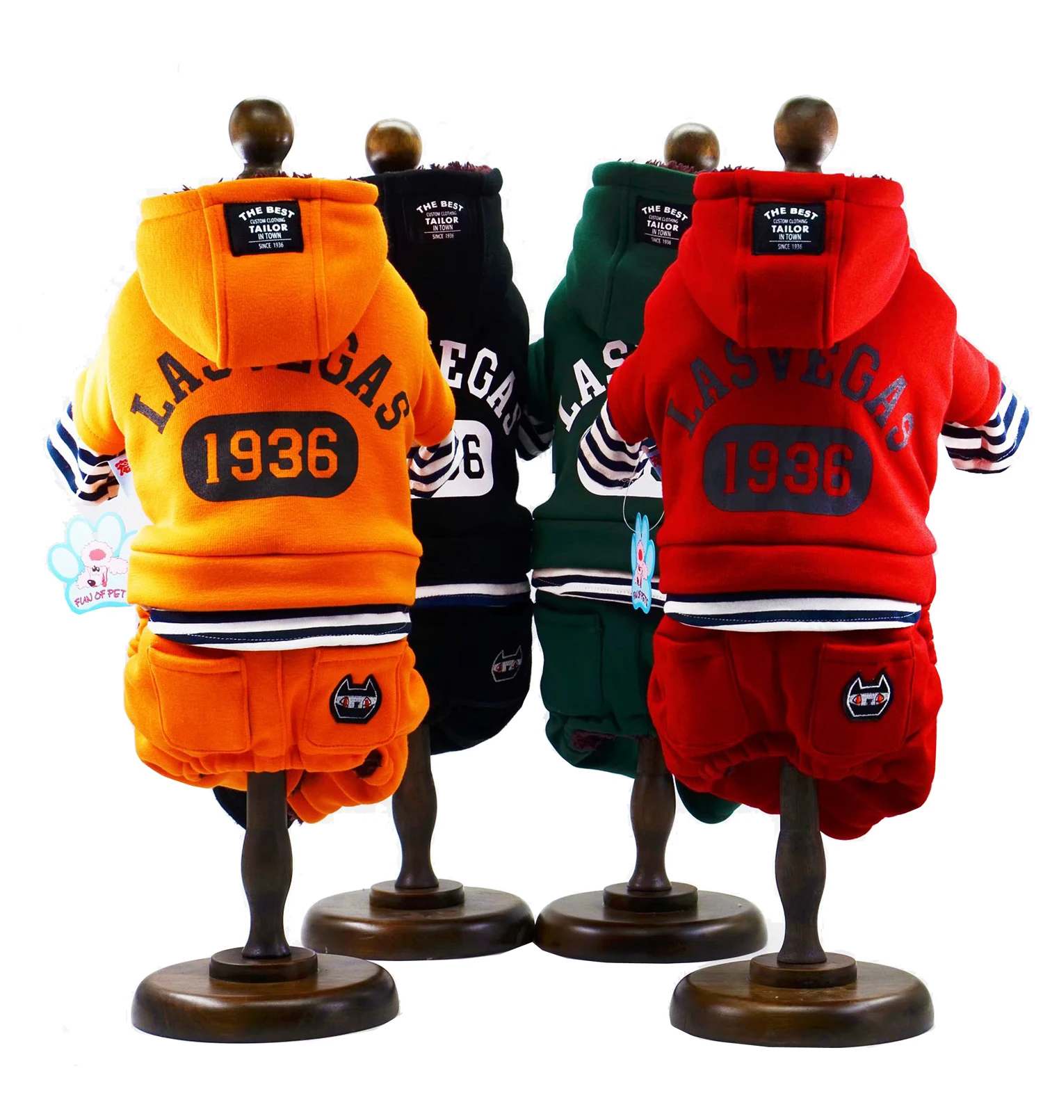 

Warm Dog Pet Jumpsuit Winter Sportive Hood Dog Apparel Four-legged Clothes for Small Pet XS S M L XL