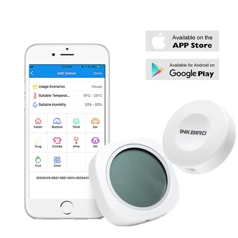 IBS TH1 3 Types Wireless Bluetooth Thermometer & Hygrometer for Android