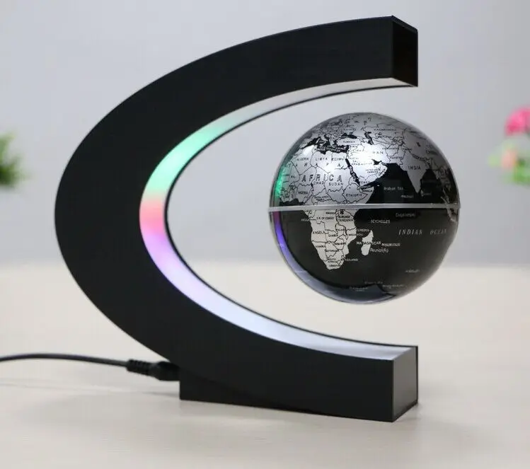 Decoration LED Floating C Shape Magnetic Levitation Globe World Map | Дом и сад