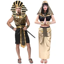 Halloween Costume For Adult Mens Egyptian Pharaoh King Clothes Egyptian Cleopatra Queen Women Clothing Cosplay Costumes egyptian magic 118ml