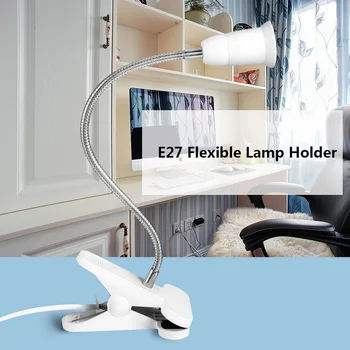

Flexible Wire Neck Desk Lamp Socker Clip Holder Switch for E27 400MM WWO66
