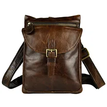 Bolso de hombro tipo mensajero informal multifunción de cuero Original de calidad para hombre, bolso de diseño con cinturón y cintura 6552-c