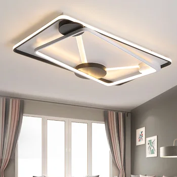 

Rectangle/Square Aluminum Modern Led ceiling lights for living room bedroom kitchen AC85-265V White+Black Ceiling Lamp Fixtures