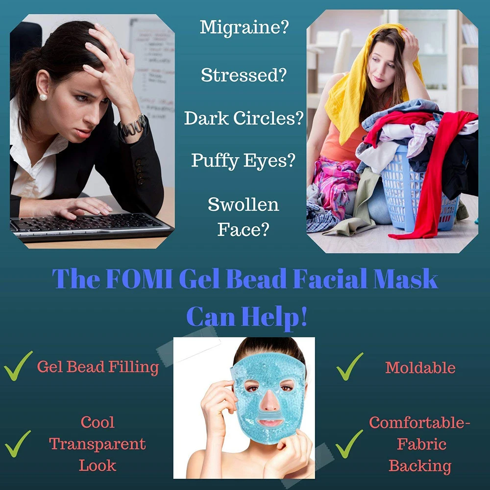 Ледяной гель маска для лица горячая холодная терапия маска для сна от мигрени, головной боли, синусовой боли, пышных глаз, темных кругов, средство для ухода за кожей