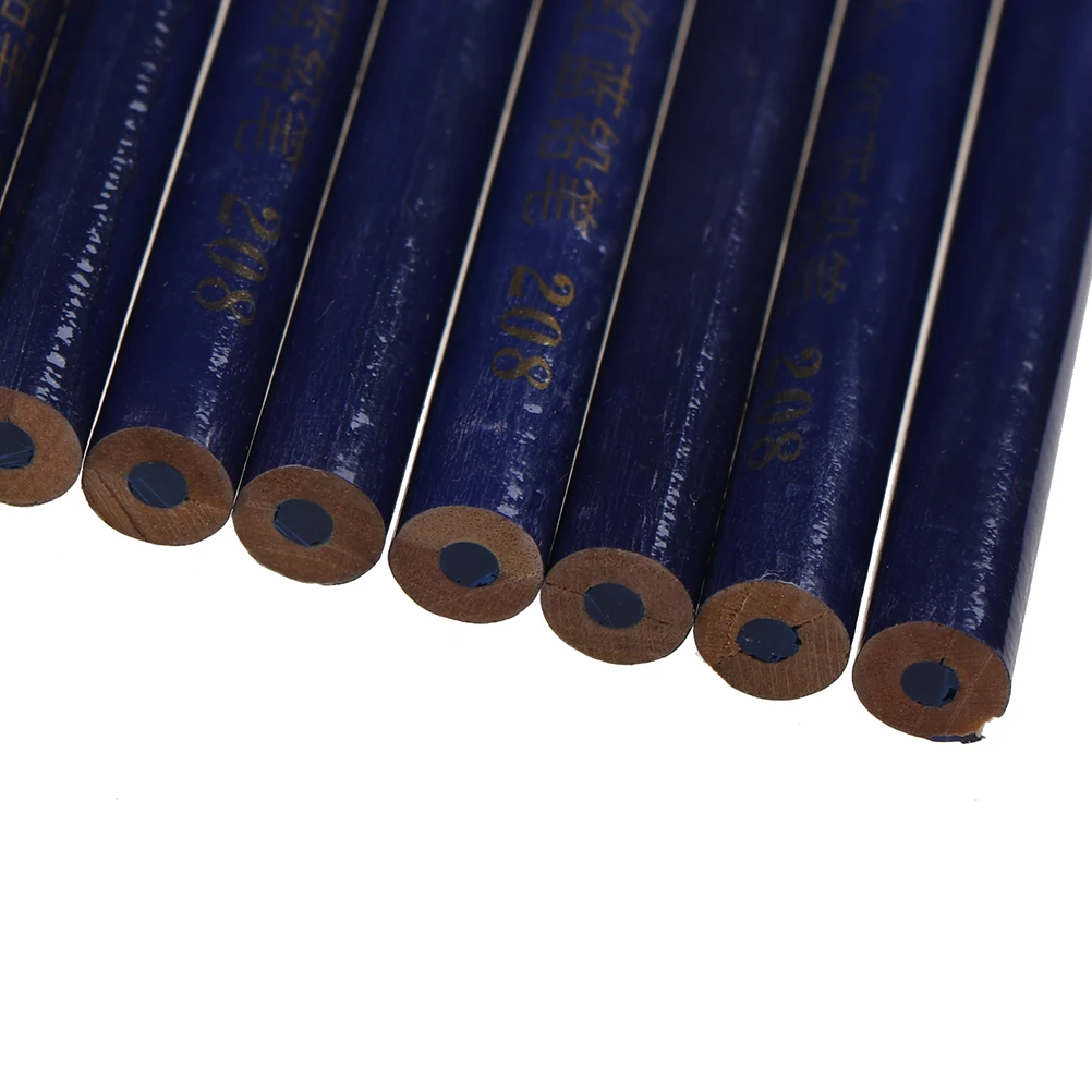 10 шт./лот синие и красные свинцовые столярные карандаши для DIY строителей столярных столяров деревообрабатывающие толстые круглые Карандаши Канцелярские Принадлежности
