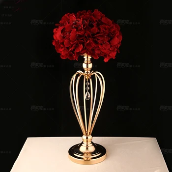 

45cm Tall Gold Table Centerpiece Flower Stand Wedding Props