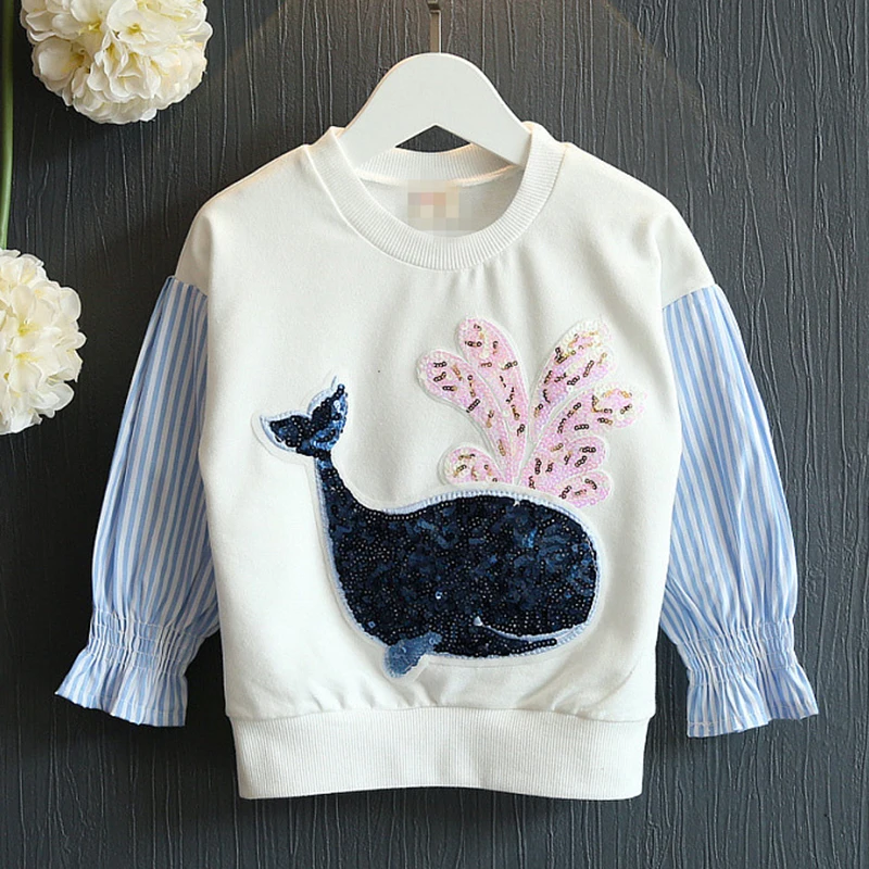 

fashion sequin toddler girl sweatshirt top 2018 autumn long sleeve baby girl t shirt tops kids clothing tees spring