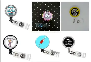 

Nurse Badge Holder Reel; Nursing Retractable Badge Reel; Better to Give than Receive Syringe Shot Badge 10pcs/lot