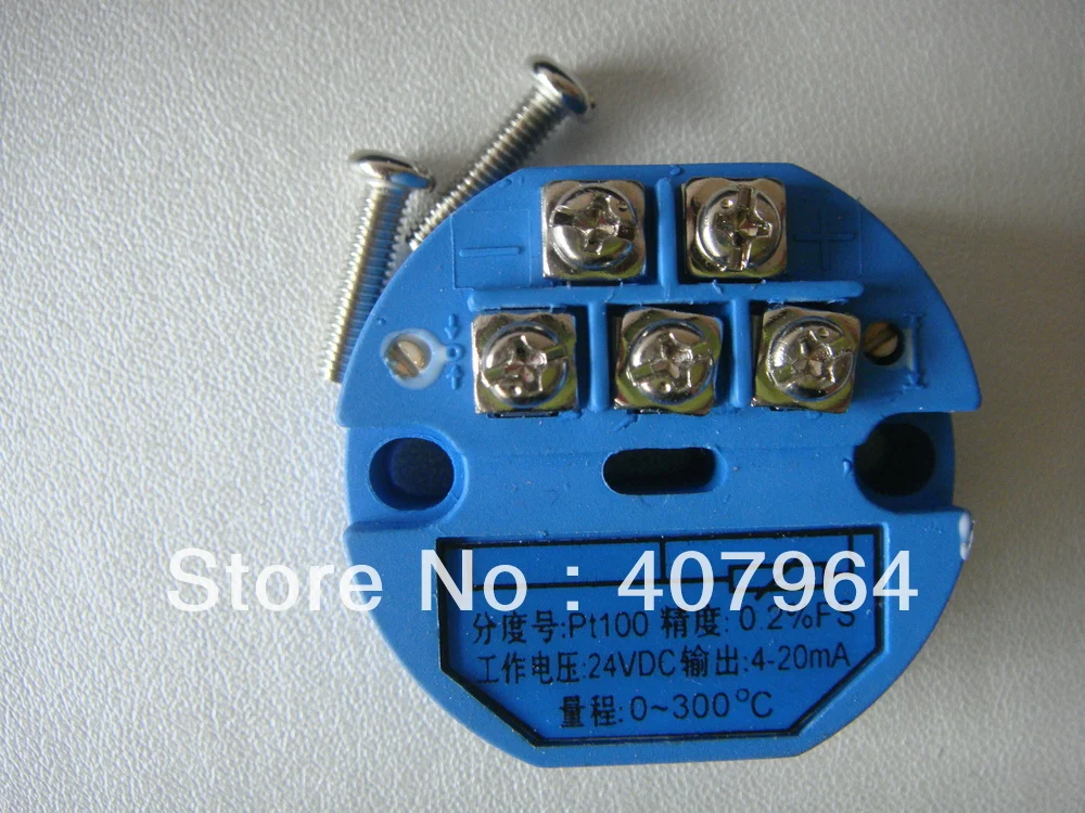 

Free Shipping 10PCS /Lot 0-300C Industrial Pt100 Temperature Transmitter with 4-20mA Output
