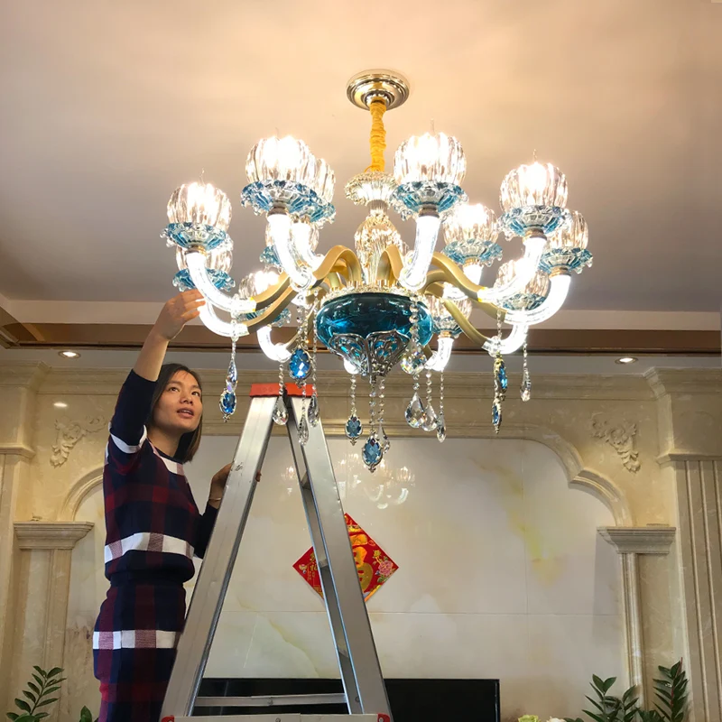 Европейские хрустальные люстры для гостиной роскошные современные потолочные