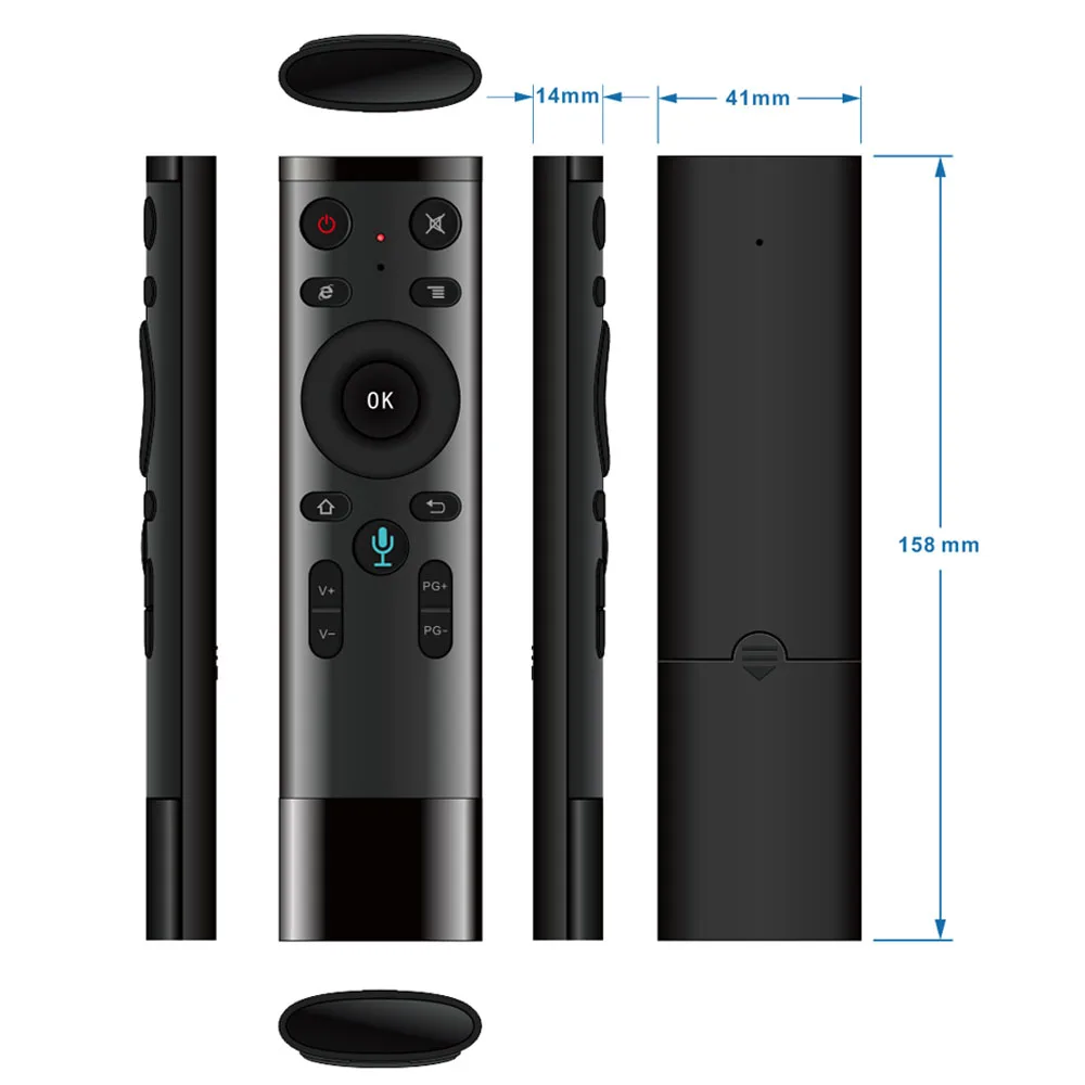 RCV11 голосовой пульт дистанционного управления 2,4G беспроводной Air mouse Микрофон гироскоп с USB Приемником для Smart tv Android Box проектор