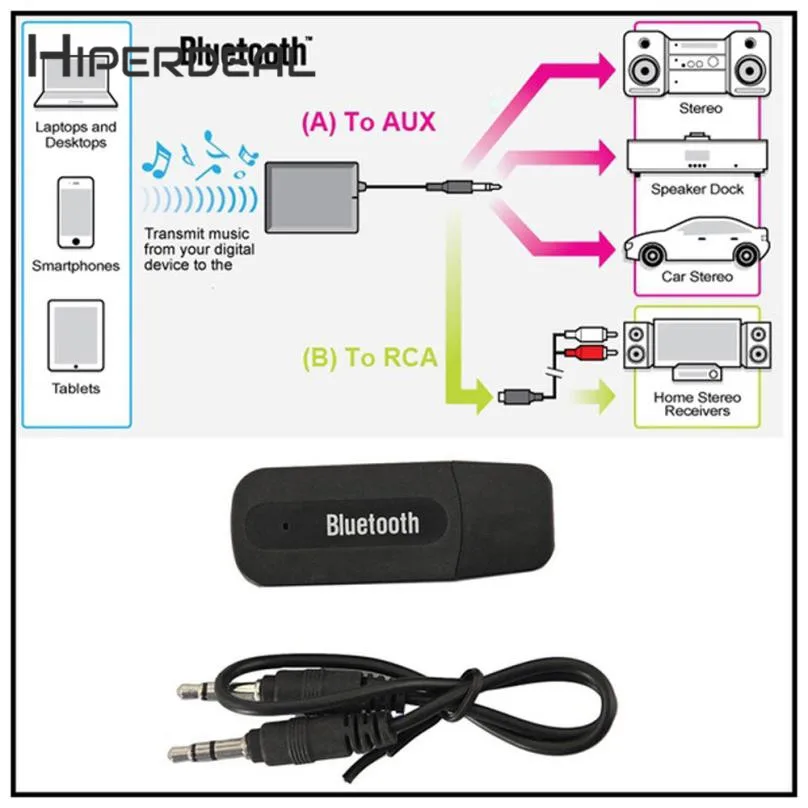 HIPERDEAL Новый 3 5 мм беспроводной Bluetooth 2 1 + EDR USB AUX аудио музыкальный приемник адаптер