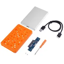 Высокая Скорость Алюминий сплав USB 3.0 SATA внешний 2.5 дюйма HDD SSD жесткий диск корпус с Силиконовый защитный крышка