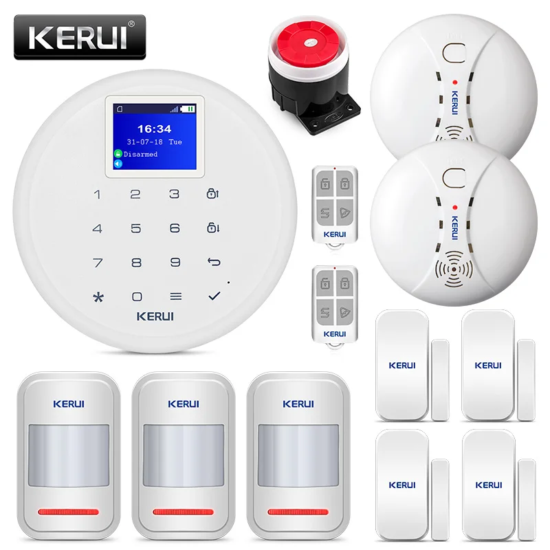 

KERUI G17 Wireless 433MHZ Home Security Alarm System Burglar Alarm Kits GSM 850/900/1800/1900MHz