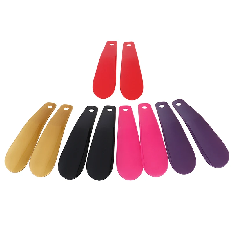 2 шт красочные 16 см пластиковые Shoehorn обуви Роговая ложка профессиональная эластичная обувь подъемник обувь аксессуары
