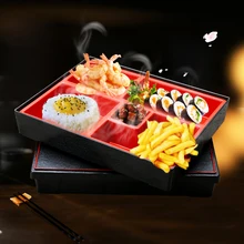 По-японски бэнто Ланч-бокс ABS Пластиковый деревянный контейнер с крышкой высокое качество коробка для суши бизнес-коробочка для обеденного набора