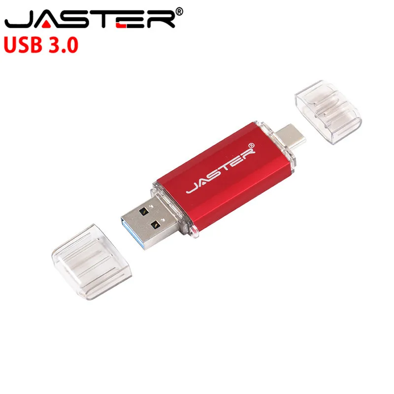 JASTER OTG usb3.0& type-c usb флеш-накопители 16 ГБ 32 ГБ 64 Гб 128 ГБ 4 ГБ флешки двойной флеш-накопитель для системы android type-c