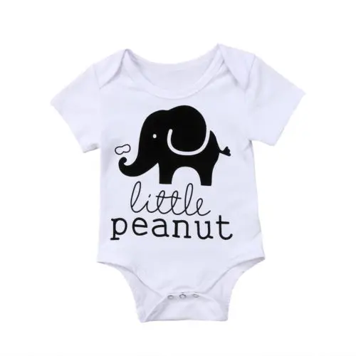 Cute Elephant Newborn Baby Boy Girl Kid Jumpsuit Bodysuit Clothes