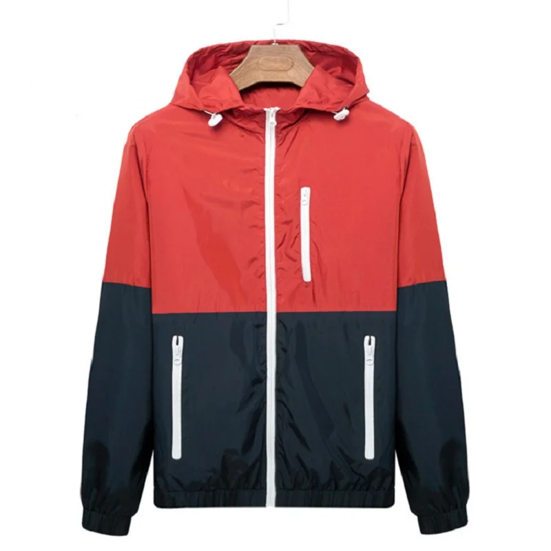 PROD 32810934777 Windbreaker Men Casual Spring Autumn Lightweight
Jacket 2021 New Arrival Hooded Contrast Color Zipper up Jackets Outwear
Cheap