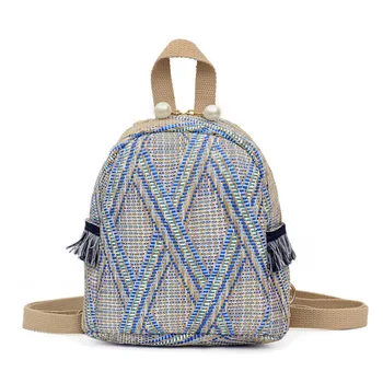 

Fashion Grass Straw Weaving Backpacks Women Summer Travel Shoulder Bag Hollow Out Girls Casual Back Packs Ladies Small Bags