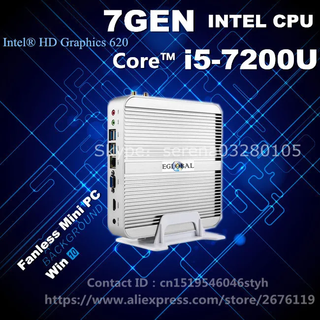 Lowest Price 7th Gen intel Core i5 7200U 16GB Ram+256GB SSD kaby Lake fanless mini pc Windows 10 Intel HD Graphics620 4K VGA HDMI HTPC WiFi Lowest Price 7th Gen intel Core i5 7200U 16GB Ram+256GB SSD kaby Lake fanless mini pc Windows 10 Intel HD Graphics620 4K VGA HDMI HTPC WiFi