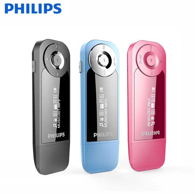 Philips 100% Original 8GB Mini Clip Music MP3 Player With Screen Digital Mp3 HIFi Player with FM Radio USB SA1208