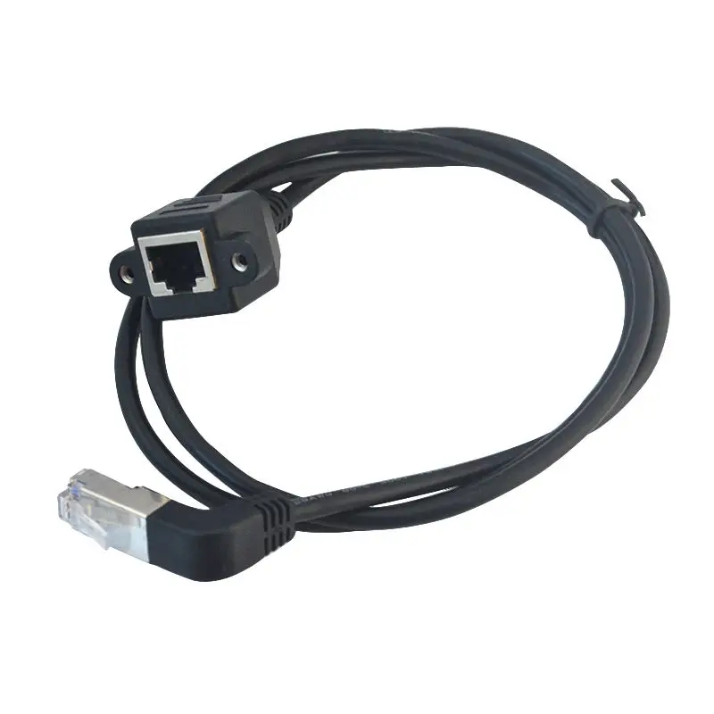 Danspeed RJ45 мужского и женского пола 90 градусов вверх сбитый угол шнур Вилки Ethernet LAN