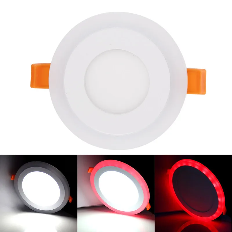 Venda Quente Rodada/praça Led Rgb Painel de Luz + Controle Remoto 6 W/9 W/16 w /ac85-265v 24 w Recesso Levou Luz do Painel de Teto + Driver 5 ceiling downlight