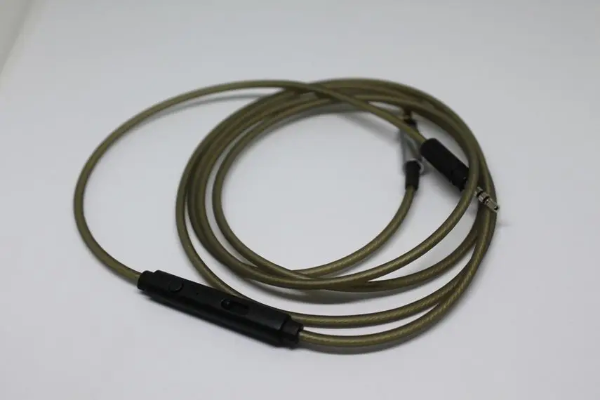 Обновленный посеребренный аудиокабель с удаленным микрофоном для Sennheiser new HD1